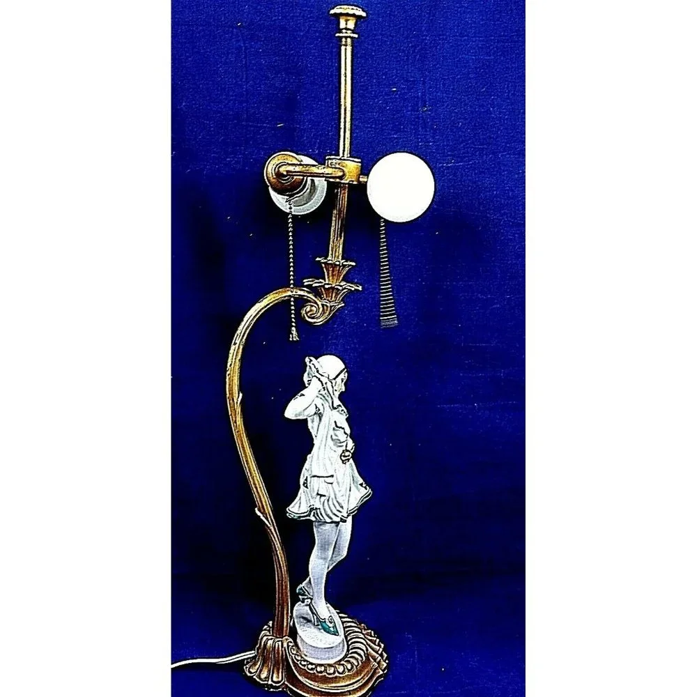 Antique Rosenthal Pierrot Figurine Lamp by C Holzer Defanti Art Deco Porcelain